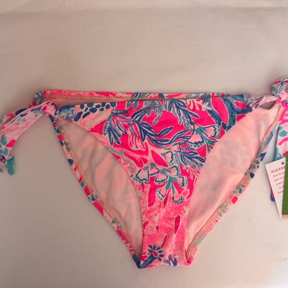 Lilly Pulitzer Other - Lilly Pulitzer Light Pascha Guava Pink Aquadesiac Floral Pink Bikini Bottom